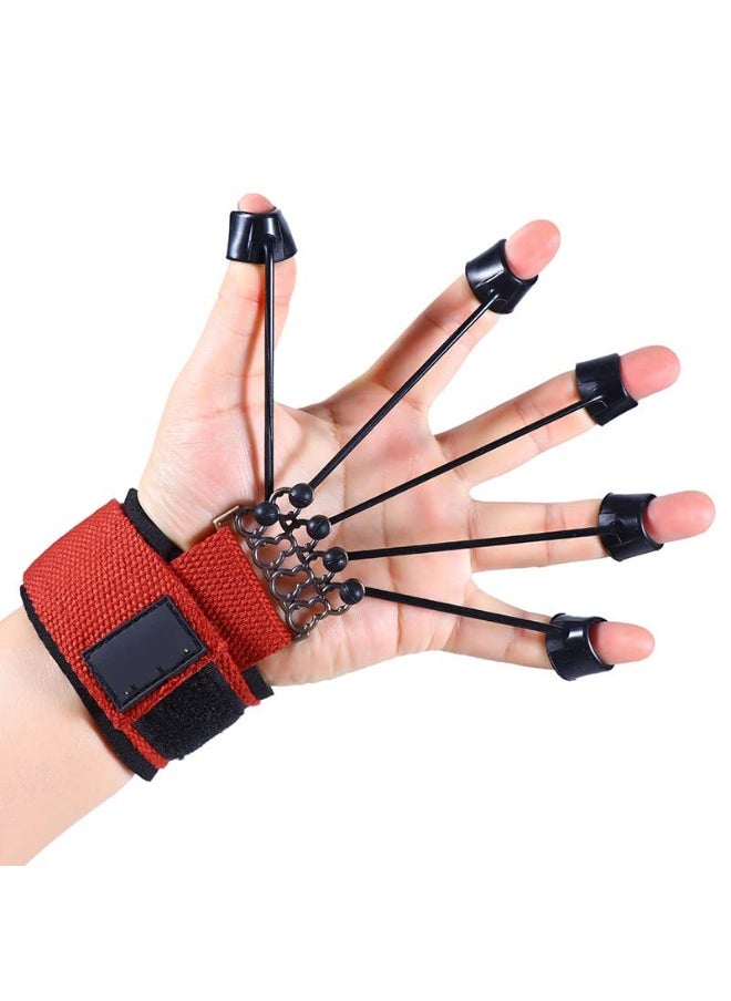 Generic Finger Exerciser Finger Stretcher Finger Resistance Band Guitar Strength Trainer Reverse Grip Strengthener Equipment Finger Extensor Strengthener for Wrist Hand  - Image 1