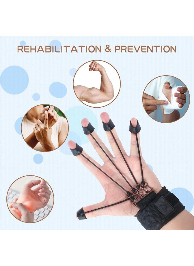 Generic Finger Exerciser Finger Stretcher Finger Resistance Band Guitar Strength Trainer Reverse Grip Strengthener Equipment Finger Extensor Strengthener for Wrist Hand  - Image 4