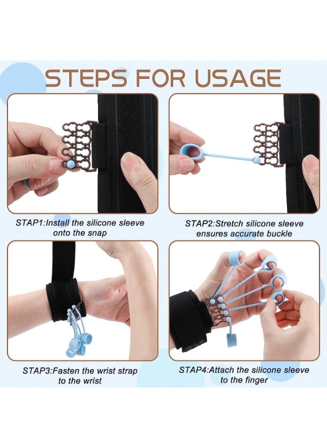Generic Finger Exerciser Finger Stretcher Finger Resistance Band Guitar Strength Trainer Reverse Grip Strengthener Equipment Finger Extensor Strengthener for Wrist Hand  - Image 5