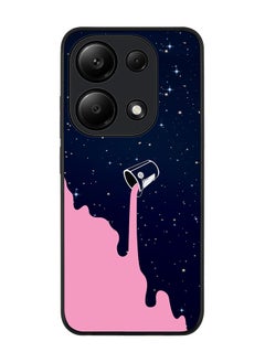 Stylizedd جراب قوي بحافة سوداء لهاتف Xiaomi Redmi Note 13 Pro 4G / Xiaomi Poco M6 Pro 4G، جراب رفيع مرن مضاد للسقوط - Berry Milky Way  - Image 1