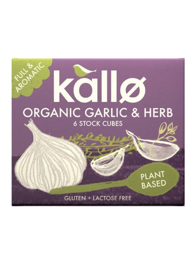 Kallo Organic Garlic and Herb Stock, 6 Cubes