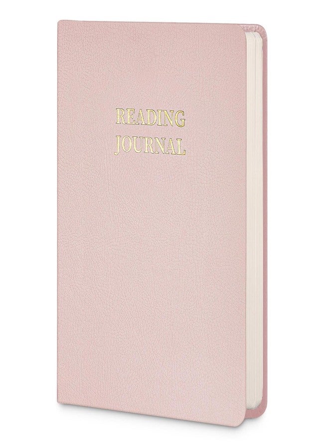 TSFPapier Reading Journal Book Lovers Gifts Hardcover Leather Readers Accessories Track Reading Log with 121 Books Reviews, 5.8”x8.3”, Pink - Image 1
