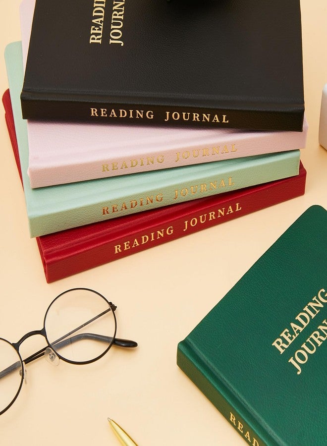 TSFPapier Reading Journal Book Lovers Gifts Hardcover Leather Readers Accessories Track Reading Log with 121 Books Reviews, 5.8”x8.3”, Pink - Image 5