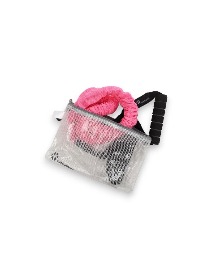 exercise mat 15 mm and resistance rope singl pink
