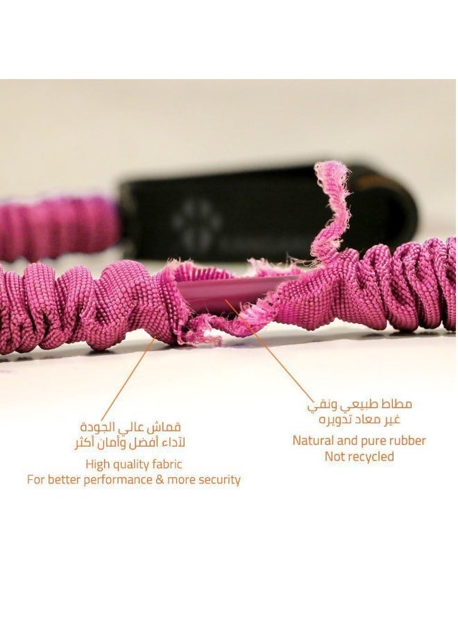 exercise mat 15 mm and resistance rope singl pink
