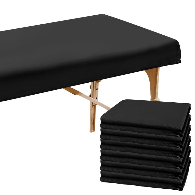 Macarrie Macarrie 6 Pack Microfiber Massage Table Sheets Soft Massage Table Cover Reusable Spa Bed Sheets Salon Table Protective Cover Massage Table Fitted SheetsBlack 