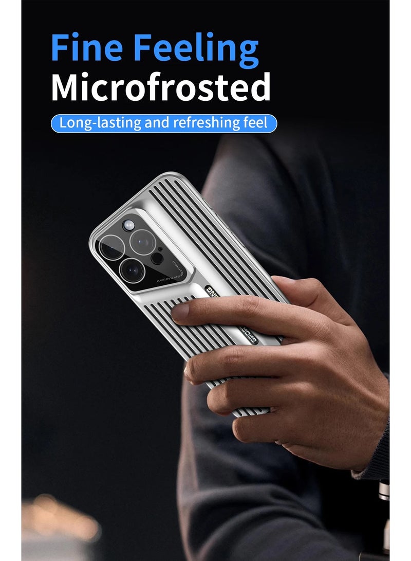 Wtech Apple iPhone 16 Pro Max 2024 Premium Impact Protection Solid Shell Sports Car Design Case Cover - Silver - Image 3