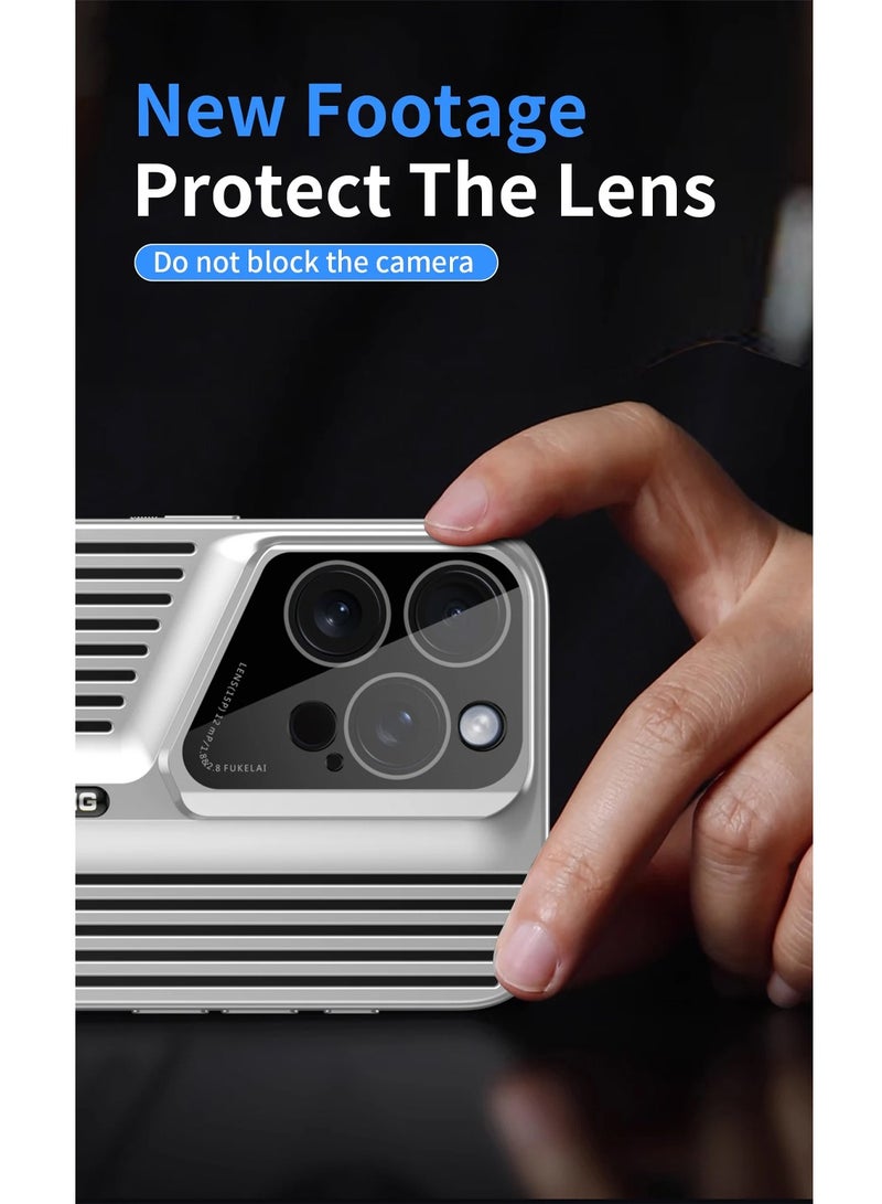 Wtech Apple iPhone 16 Pro Max 2024 Premium Impact Protection Solid Shell Sports Car Design Case Cover - Silver - Image 4