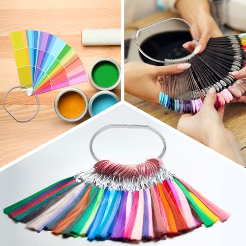 Dunzoom 8 Pcs Loose Leaf Binder Book Rings D-Shaped Binder Rings Large Nickel Plated Steel Book Keychain Key Washi Tape Organizer for Home Office Cards Receipts Photos Files DIY Craft Supplie (5 Inch) - Image 4