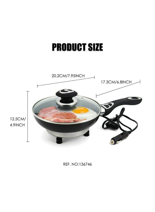 Denx Portable 24V Electric Frypan – Travel-Friendly Aluminum Car Cooker with Non-Stick Surface - Image 2