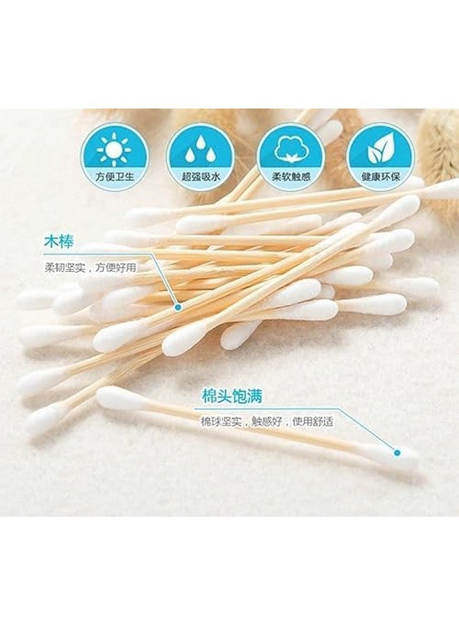 DCELLA DCELLA Bamboo Cotton Ear Buds | Multipurpose Double Tip Cotton Earbuds | Swabs with Sustainable Bamboo Better than Wooden Stick | Cotton Swabs for Ear (150 Sticks, Heart Big Shape) (Pack of 2) - Image 4
