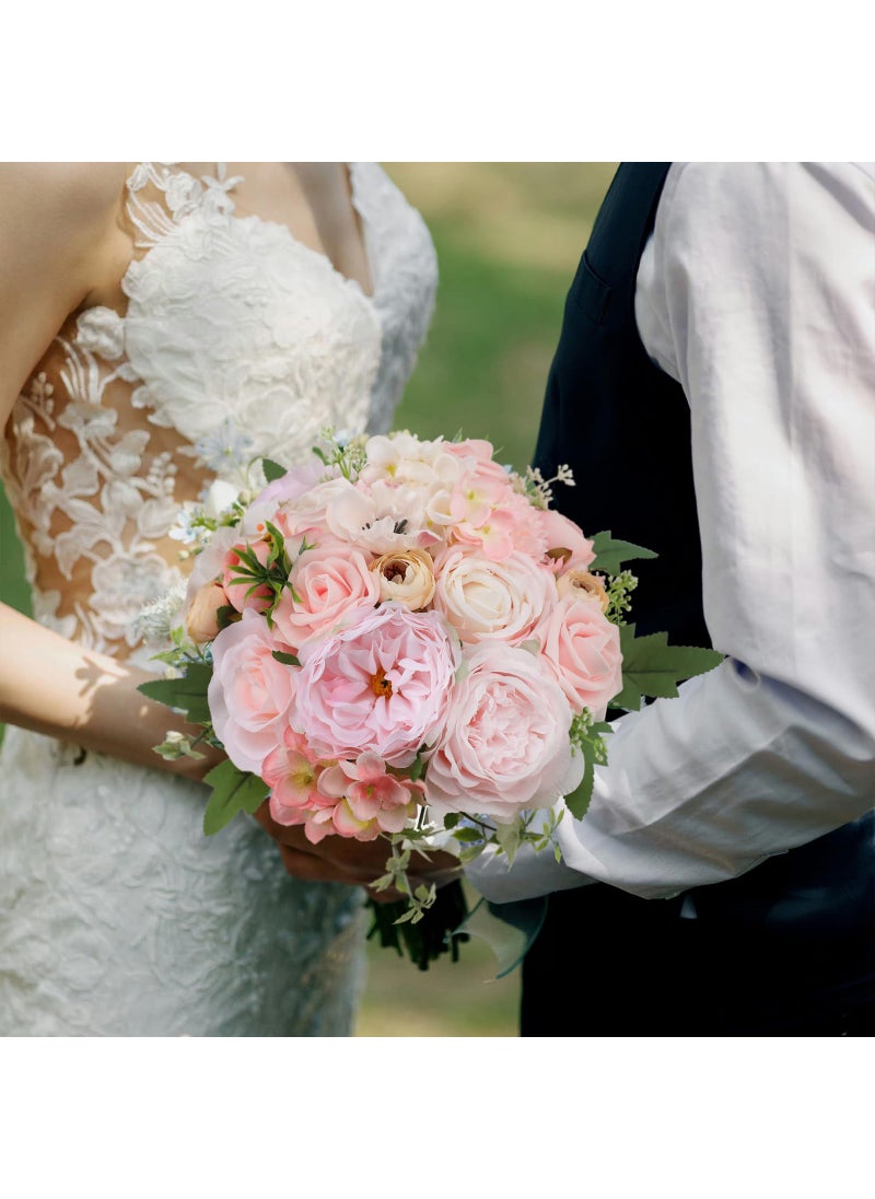 Garisey Garisey Artificial Flowers Combo for DIY Wedding Bouquets Combo Centerpieces Arrangements Party Bridal Baby Shower Home Decorations-Blush Pink  - Image 2