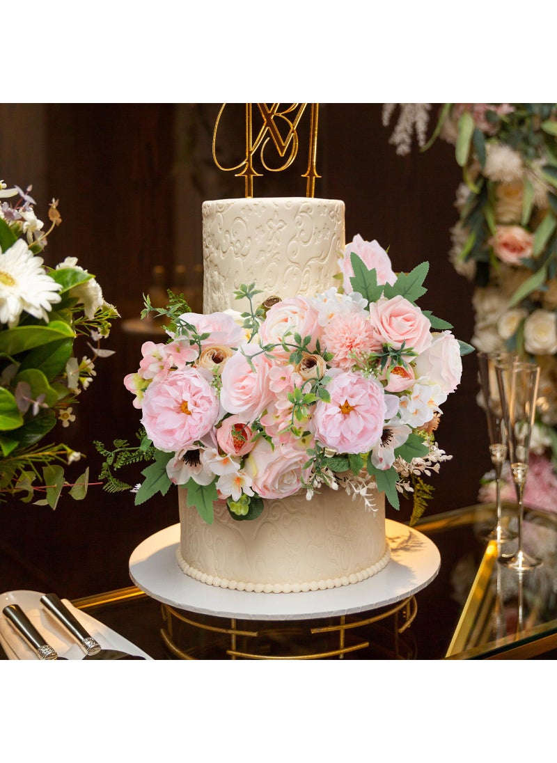 Garisey Garisey Artificial Flowers Combo for DIY Wedding Bouquets Combo Centerpieces Arrangements Party Bridal Baby Shower Home Decorations-Blush Pink  - Image 3
