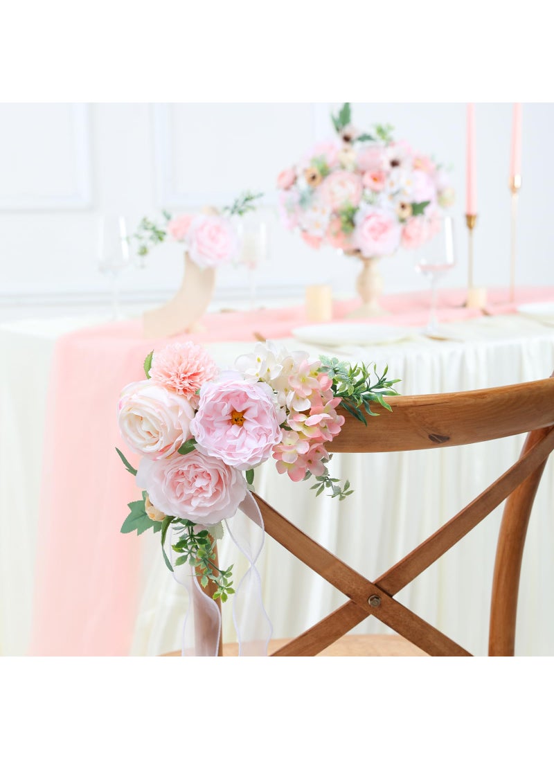 Garisey Garisey Artificial Flowers Combo for DIY Wedding Bouquets Combo Centerpieces Arrangements Party Bridal Baby Shower Home Decorations-Blush Pink  - Image 4