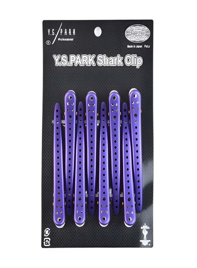 Y.S.Park YS Park Shark Clips - Purple Metal 8pcs - Image 1