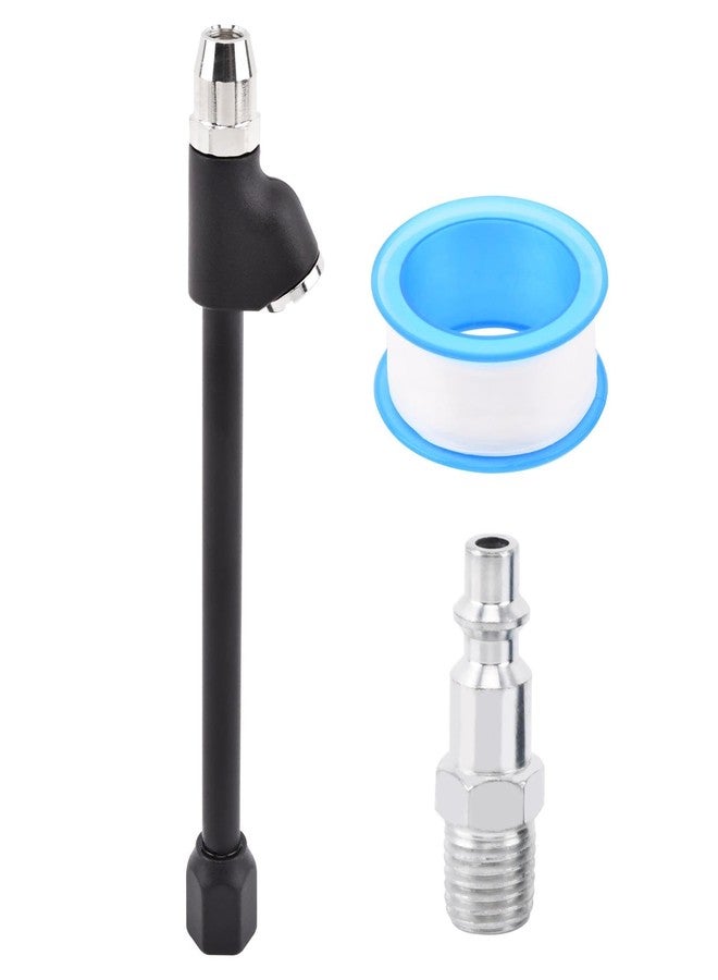 Ranjaner Air Chuck Set, 1/4" FNPT Extended Reach Dual Head Air Chuck with Quick Plug and Sealing Tape, 2 Way Connection Air Chuck Set for Truck, Bicycle, Motorbike, Car - Image 1