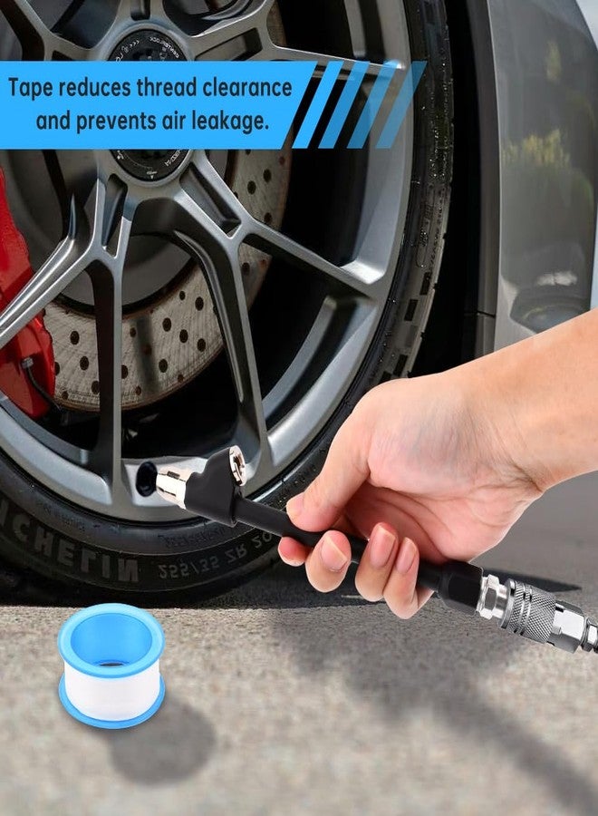 Ranjaner Air Chuck Set, 1/4" FNPT Extended Reach Dual Head Air Chuck with Quick Plug and Sealing Tape, 2 Way Connection Air Chuck Set for Truck, Bicycle, Motorbike, Car - Image 5