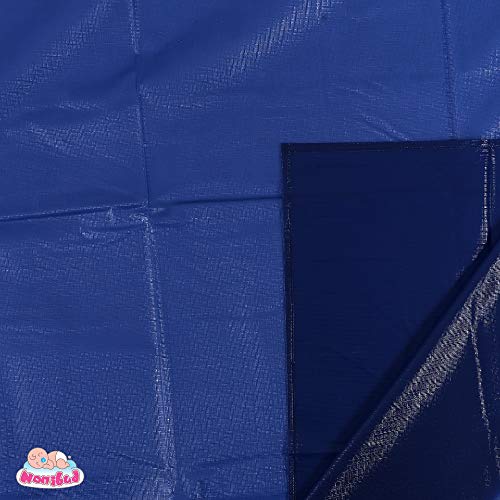 Nonibud PVC Baby Waterproof Plastic Sheet Double Bed King Size/Baby Adult Waterproof Protection Sheet For Mattress (7.5 X 6.5 Feet) (Navy Blue) - Image 3