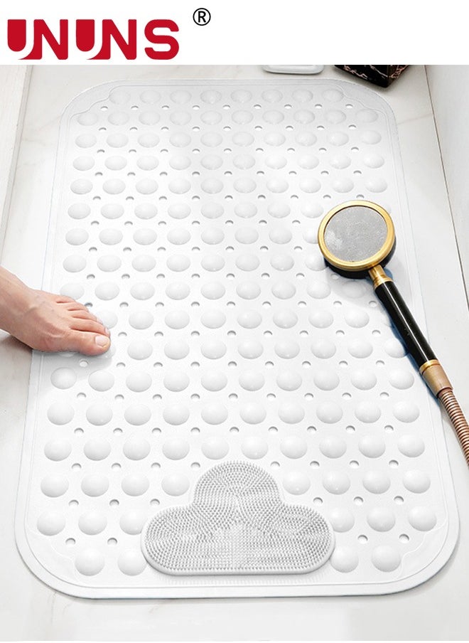 UNUNS Non-slip Bath Mat,Bathroom Shower Mat With Suction Cups Drain Holes,Anti-Slip Safety Foot Scrubber Pad,Bathtub Mat For Shower,50X80cm 