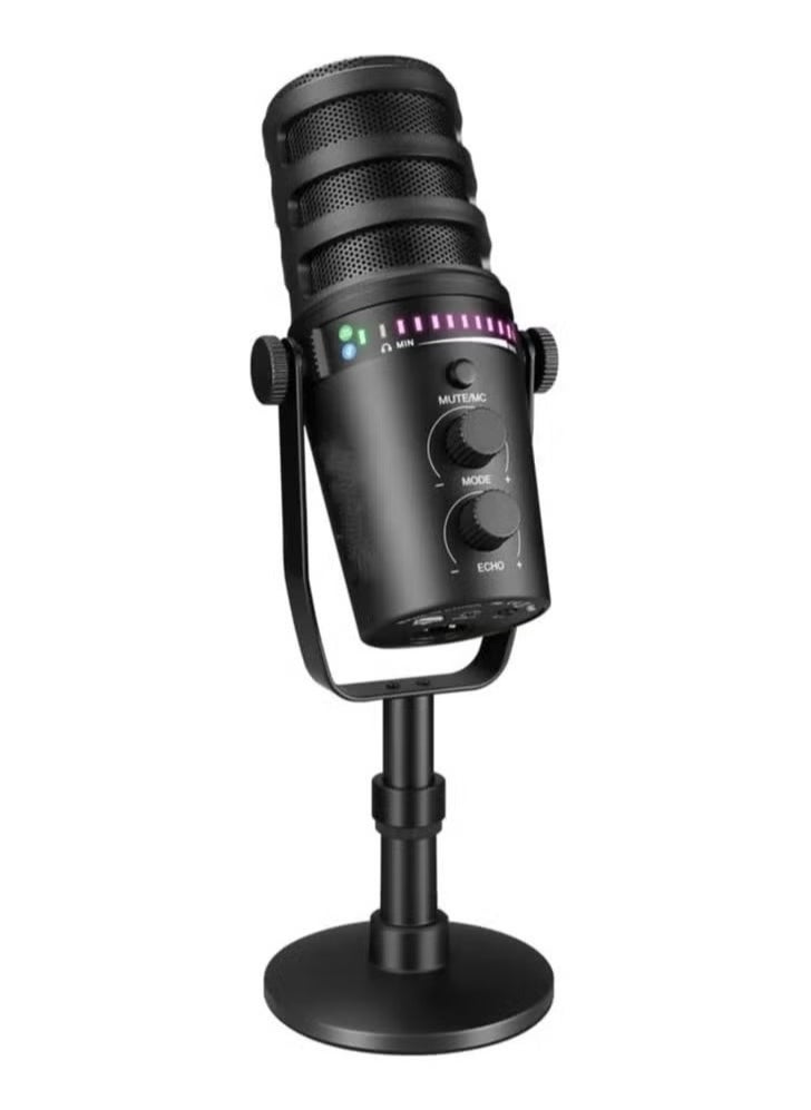 TIGER - USB/XLR Dynamic Microphone for PC Gaming, Streaming & Recording – KNVBN-555 | RGB Lighting, Real-Time Monitoring, One-Touch Mute, Cardioid Pickup, Studio-Quality Sound for YouTube, Discord, Podcasts - Image 1