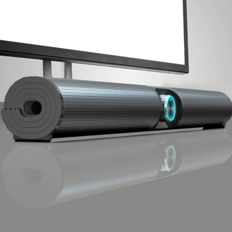 شريط صوت بلوتوث للتلفزيون، مكبر صوت بلوتوث 5.3 مع تجربة صوت غامرة، إضاءة محيطة RGB، أوضاع صوت متعددة الاستخدامات مع توافق واسع لأجهزة الكمبيوتر والمسرح المنزلي والتلفزيون - Image 1