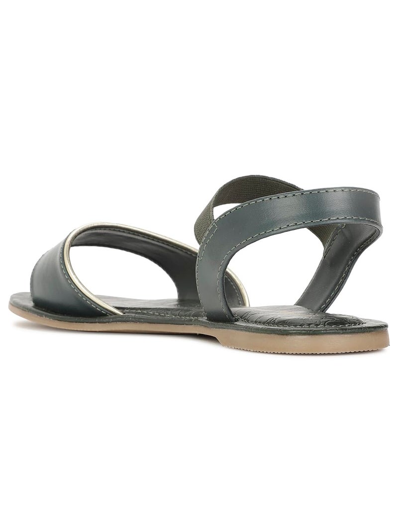 Bata 5617 Christie Sandal E 24 Dark Green Sandals for Women|Family outings|Cushioning|Adjustable Straps|Keep feet Cool and Dry| Size- 4 - Image 3