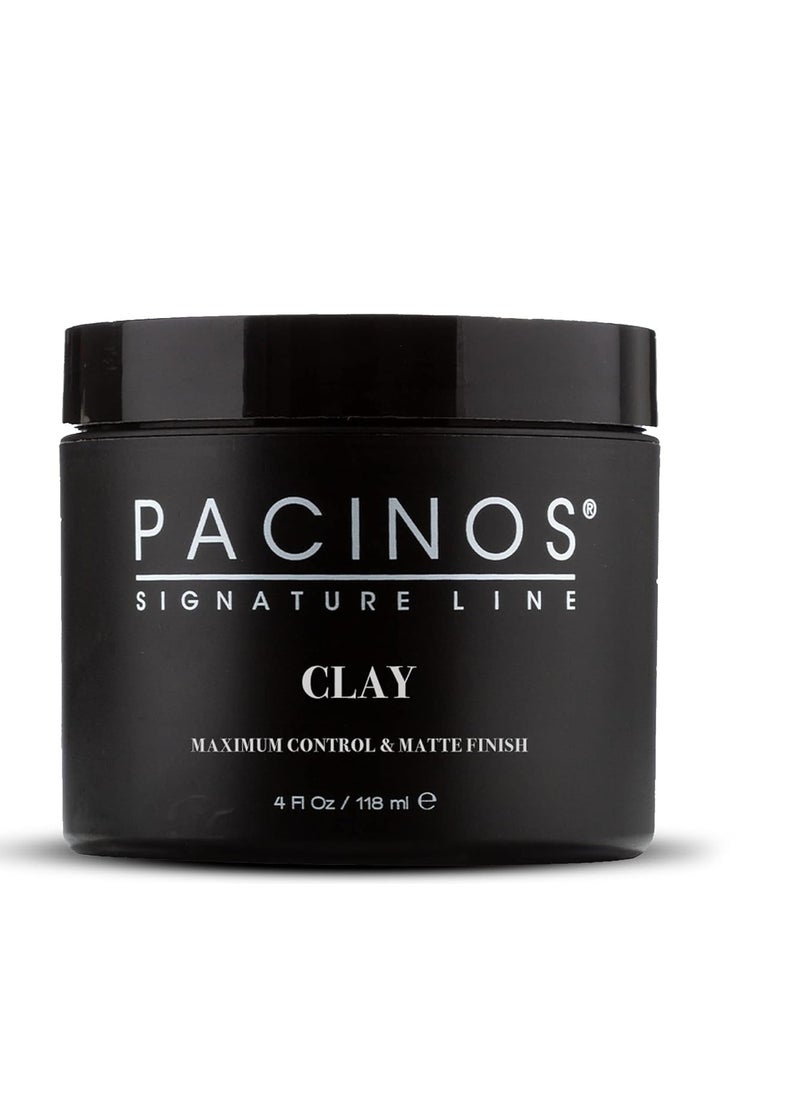Pacinos - Pacinos Signature Line Clay Hair Paste - Long Lasting Styling Wax with Firm Hold for All Hair Styles 4 Oz - Image 1