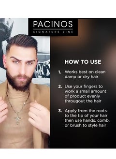 Pacinos Pacinos Signature Line Clay Hair Paste - Long Lasting Styling Wax with Firm Hold for All Hair Styles 4 Oz  - Image 2