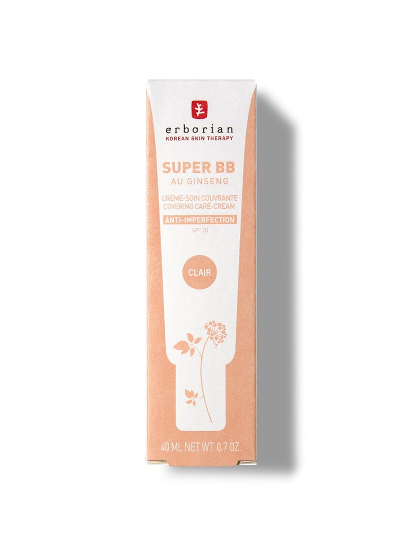 Erborian Super BB Cream with Ginseng SPF20 Anti-Imperfections Clair 15ml - Image 4