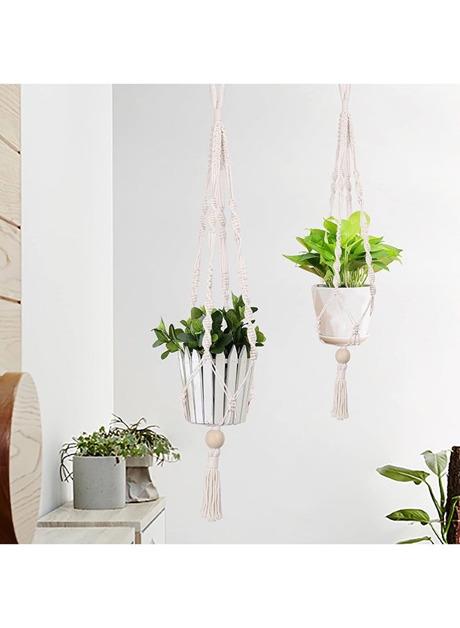 انتيكيانو حامل النبات قطعة من القطن المكرمية بدون زهور وزهرية - Image 4