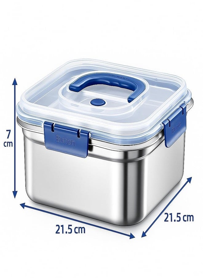 Gyanadh Stainless Steel Lunch Box with Airtight Leakproof Lid Handle BPA-Free Food Storage Container for Office School Travel Durable Easy-Lock Tiffin Box - Image 3