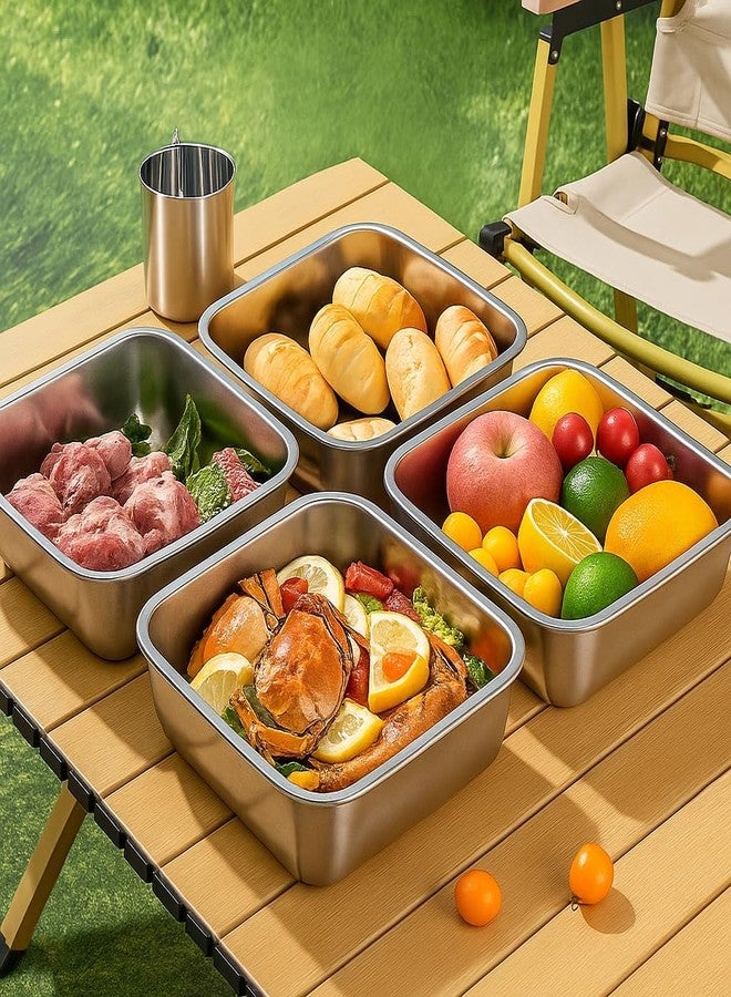 Gyanadh Stainless Steel Lunch Box with Airtight Leakproof Lid Handle BPA-Free Food Storage Container for Office School Travel Durable Easy-Lock Tiffin Box - Image 5