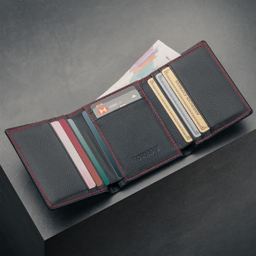 TORRO Leather Trifold Wallet – Premium Leather Trifold Slim Card Wallet for Men with 9 Card Slots and RFID Blocking - Image 3