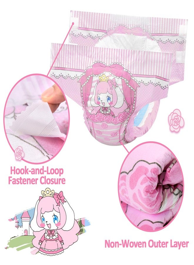 ليتل فور بيج حفاضات ليتل فور بيج للكبار، قابلة للتعديل، مزودة بشريط لاصق، وظهر قماشي مطبوع، ١٠ قطع - ليتل بيوتي (متوسطة من ٢٨ إلى ٣٨ بوصة) - Image 4