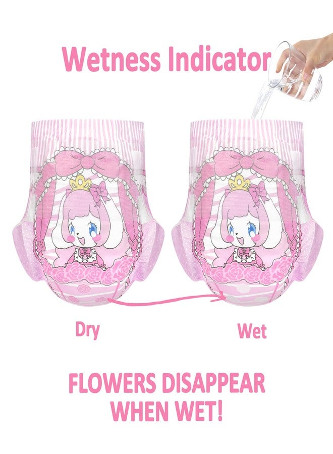 ليتل فور بيج حفاضات ليتل فور بيج للكبار، قابلة للتعديل، مزودة بشريط لاصق، وظهر قماشي مطبوع، ١٠ قطع - ليتل بيوتي (متوسطة من ٢٨ إلى ٣٨ بوصة) - Image 3