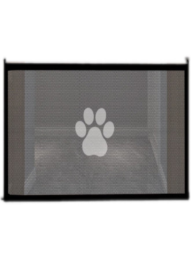 Stair Safety Gate, Dog Barriers, Door Safety Gate No Drilling, Portable Barrier for Baby and Dogs, Foldable Magic Door for Pets, Stair Protection (110 x 72 cm, Black) - Image 1