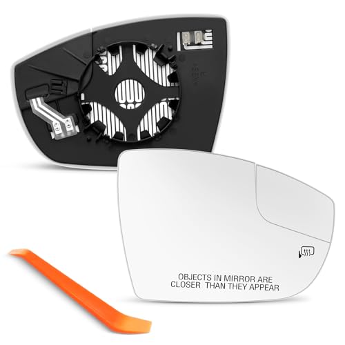 SNEMEEY Passenger Side Mirror Replacement for Ford Focus 2012 2013 2014 2015 2016 2017 2018, Right Side Mirror Glass Power Heated, Exterior Mirrors with Backing Plate CM5Z-17K707-G - Image 1