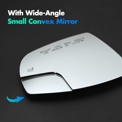SNEMEEY Passenger Side Mirror Replacement for Ford Focus 2012 2013 2014 2015 2016 2017 2018, Right Side Mirror Glass Power Heated, Exterior Mirrors with Backing Plate CM5Z-17K707-G - Image 3