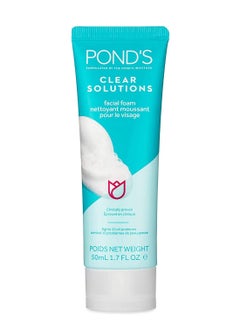 Pond's Pond's Clear Solution, Foaming Face Wash, Removes Excess Oil, Face Cleanser, 1.7 Fl Oz (Pack of 3)  - Image 2