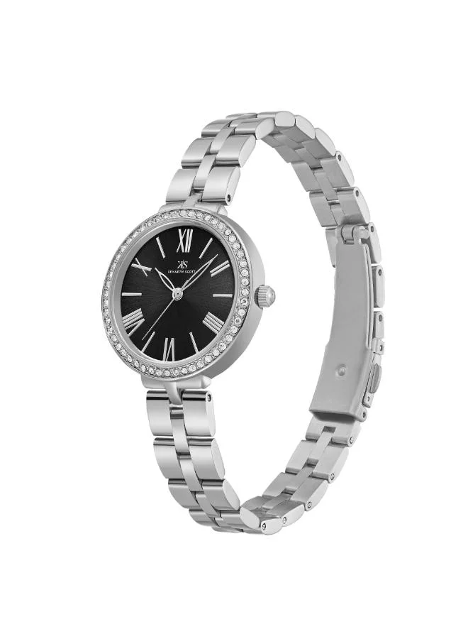 KENNETH SCOTT Women's Stainless Steel Analog Watch K23502-SBSB - 30 mm