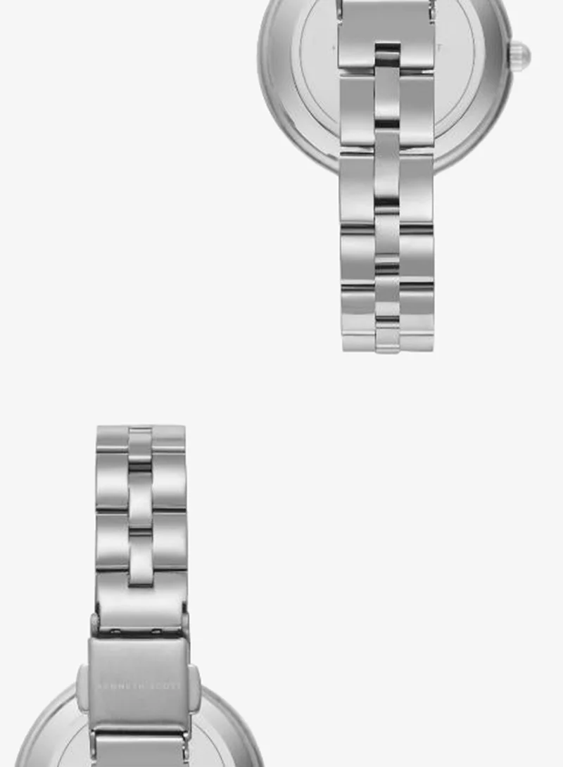 Kenneth Scott Black Women's Stainless Steel Analog Watch K23502-SBSB - 30 mm for Women | Best Price UAE