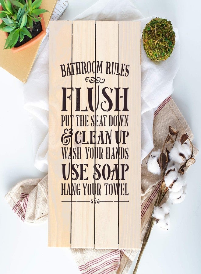 Stencil Revolution Bathroom Rules Bathroom Sign Stencil - Transform Your Space with Sign Stencils, Rules Sign - Image 3