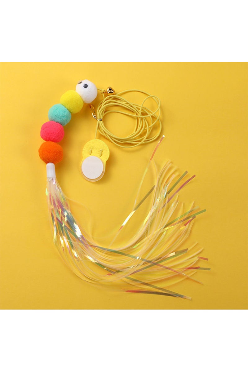 erorex Lingering Paper Cate Pet Cat Toys Funny Stick Kitten Self -hi Elastic Rope Dragonfly Shape Feather B