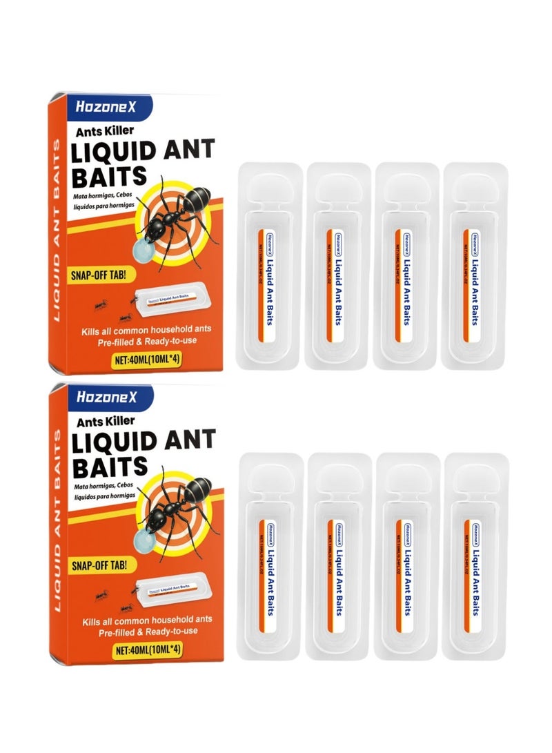 HOZONEX 2-PACKS Instant Ants Killer Liquid Ant Baits 10ml*4 - Image 1