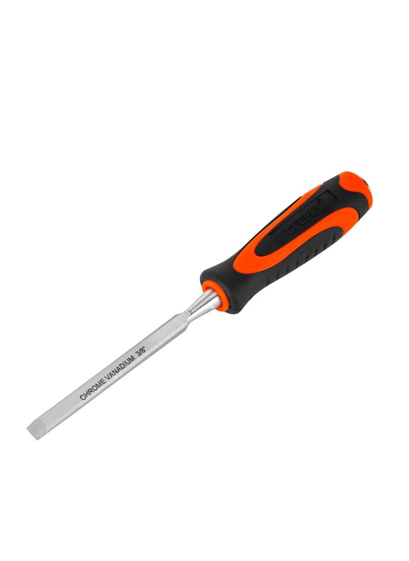 GEEPAS Geepas Toolz 3/8" Wood Chisel- GT59350, High-Quality Cr-V Construction, Induction Hardened, Equipped with TPR Handle, ight-Weight and Durable, Ideal for DIY, Home Improvement, General Repairs, Mainten  - Image 1