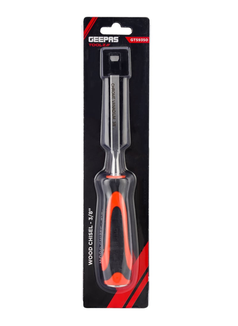 GEEPAS Geepas Toolz 3/8" Wood Chisel- GT59350, High-Quality Cr-V Construction, Induction Hardened, Equipped with TPR Handle, ight-Weight and Durable, Ideal for DIY, Home Improvement, General Repairs, Mainten  - Image 4
