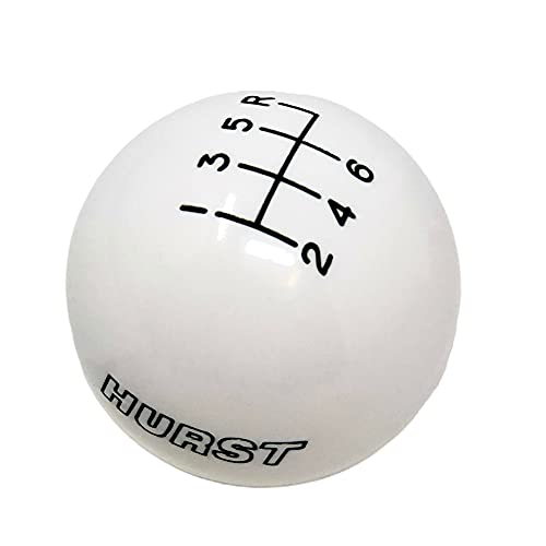 3M C5 Corvette Shift Knob - Hurst Logo w/6 Speed Pattern 2.25" Classic Style for all 1997-2004 C5 & Z06 Corvettes (White) - Image 1