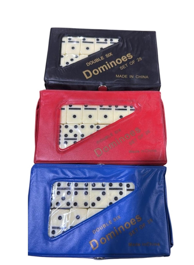 Adult Domino Set Classic Board Games Classic Family Board Games for Adults and Families for Professional Players in Vinyl Case 28 Pieces (Random Color) - Image 4