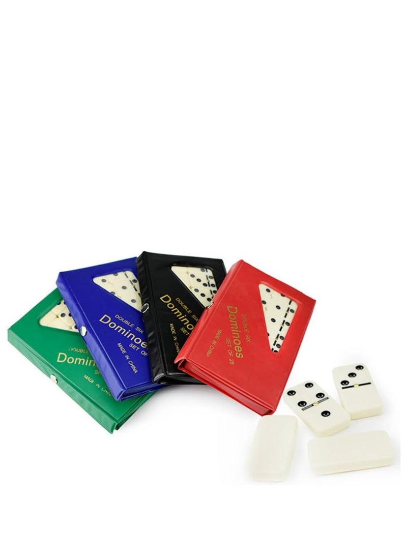 Adult Domino Set Classic Board Games Classic Family Board Games for Adults and Families for Professional Players in Vinyl Case 28 Pieces (Random Color) - Image 3