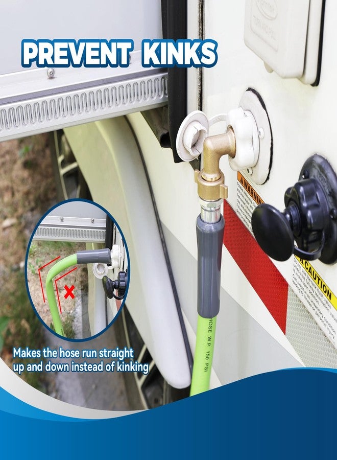 RVGUARD Elbow Water Hose Adapter, 90 Degree Garden Hose Elbow Connector, Eliminates Strain On RV Water Hose - Image 3